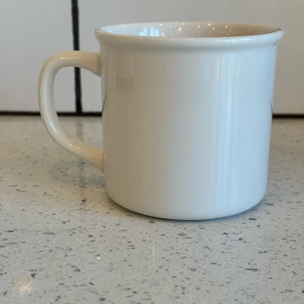 Pottery Barn White Mug with Black Letter B